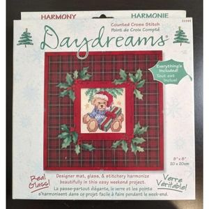 Daydream Christmas Bear Counted Cross Stitch Kit with Frame 138